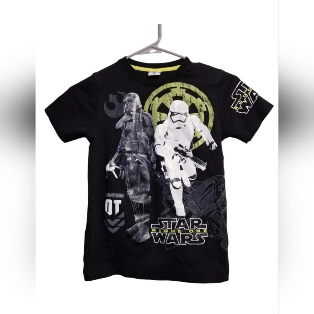 Star Wars Rogue One Character Panels Boy's T-Shirt Size 8 Black/White